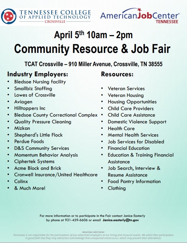 Community Resource Fair April 5 2022