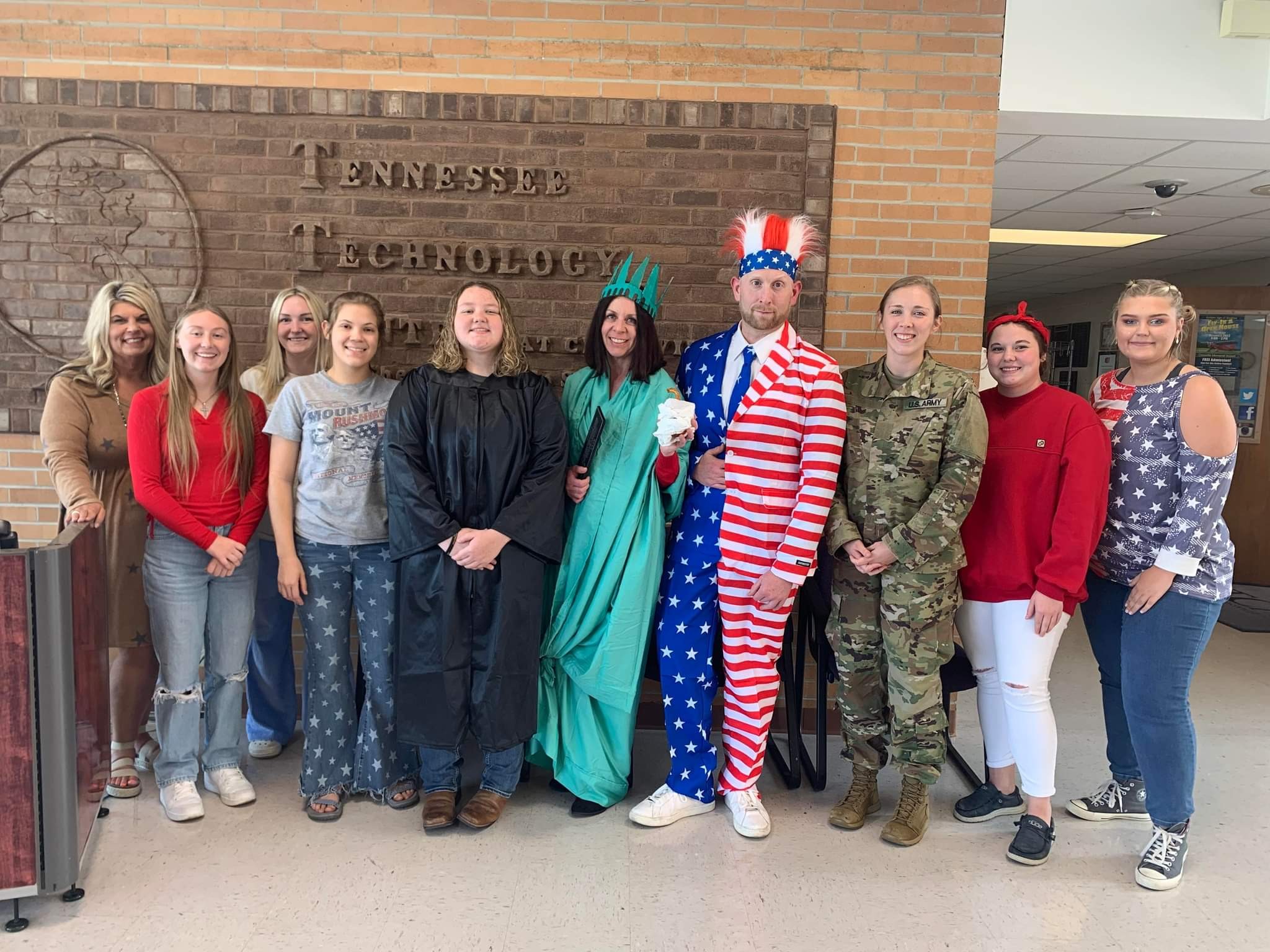 Surgical technology students celebrating Constitution Day 2022