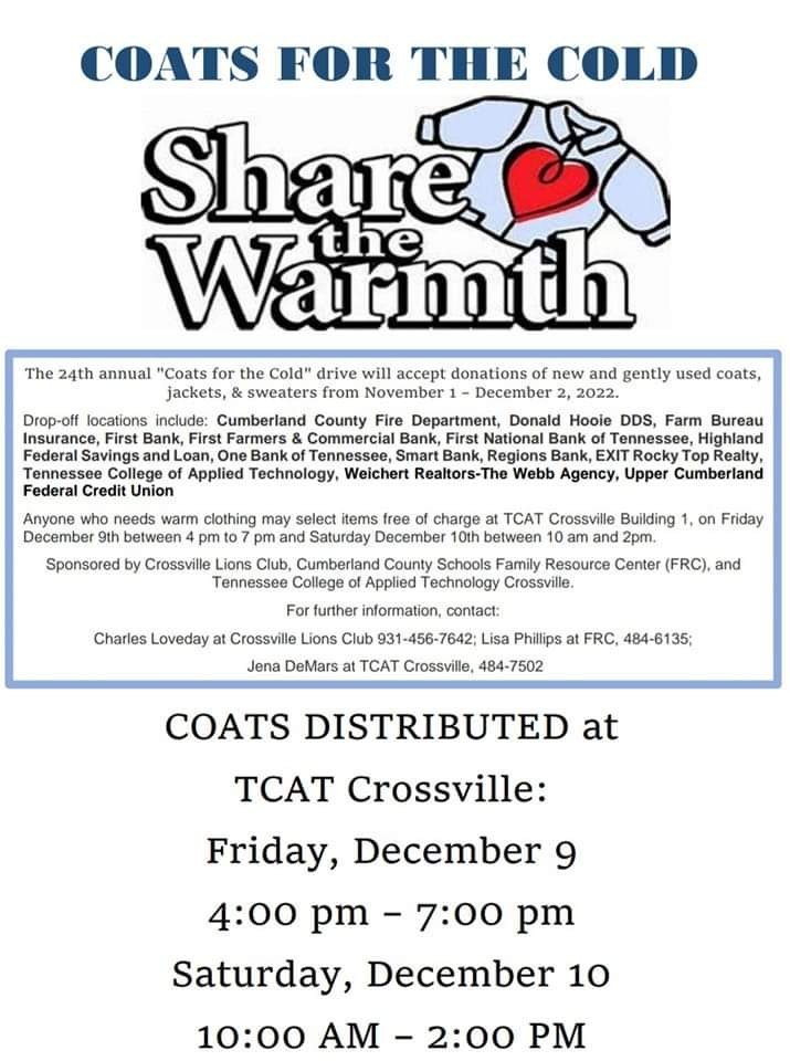 Coats For the Cold drive 2022